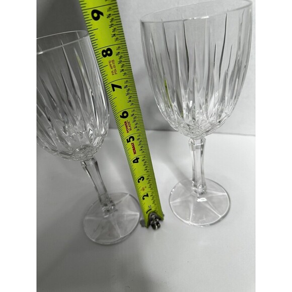 Gorham Crystal Regalta Water Wine Goblet Glass Two 8.5” Tall‎ - Picture 4 of 9
